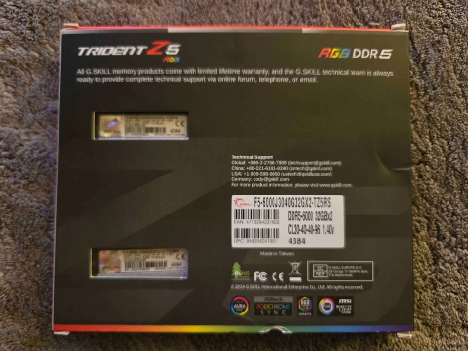G.SKILL Trident Z5 (Intel XMP 3.0) 64GB (2x32GB) 6000MT/s CL30-40-40-96 - Image 2 of 4