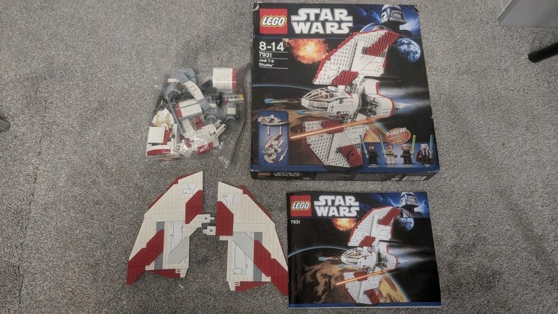 LEGO Star Wars T-6 Jedi Shuttle 7931 pre-owned complete No minifigures