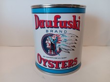 Vintage Daufuski Oyster Brand 1 qt. can - (RE-POP COLLECTIBLE) New !