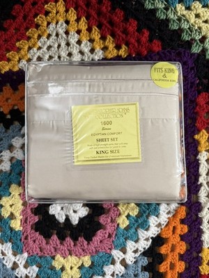 Christopher Adams Collection 1600 Series Egyptian Comfort King Sheet Set Beige
