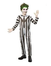 Rubie  s New Kids Warner Brothers Beetlejuice Costume Jumpsuit Child Kids L 10-12