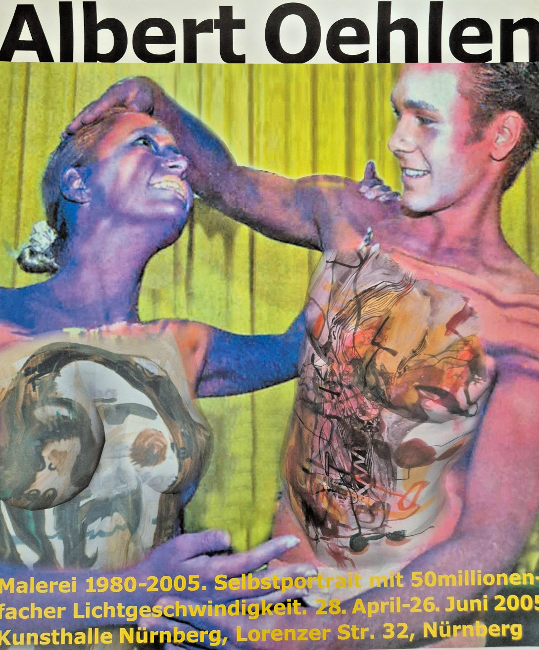 🟦 Albert Oehlen - Affiche originale signée à la main - Kunsthalle Nuremberg... image 8