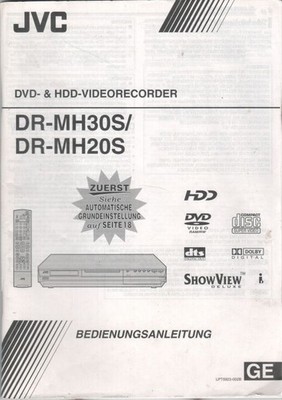 JVC DR-MH30S/DR-MH20S [Bedienungsanleitung] (gebraucht)