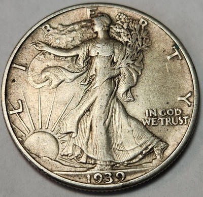 1939 P Walking Liberty Half Dollar 50c Walker 90% Silver Philadelphia WL-39BH6