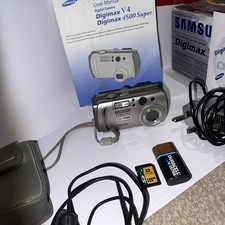 SAMSUNG Digimax v4 Gray Compact Digital Camera Battery Accessories Boxed