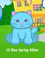 Webkinz Classic Lil Blue Spring Kitten Virtual Adoption Code Only Messaged