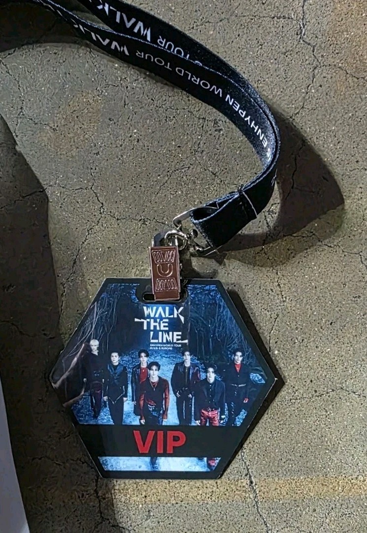 Enhypen Walk The Line US Tour Vip Lanyard (with VIP card) | eBay