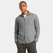 Goodfellow  Co. Flannel Men's Size Large Mid Weight Heather Gray Shirt