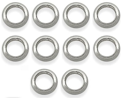 10 STERLINGSILBER GROSSLOCH SPACER PERLEN, 6 mm, Schmuckherstellung, Fundstücke