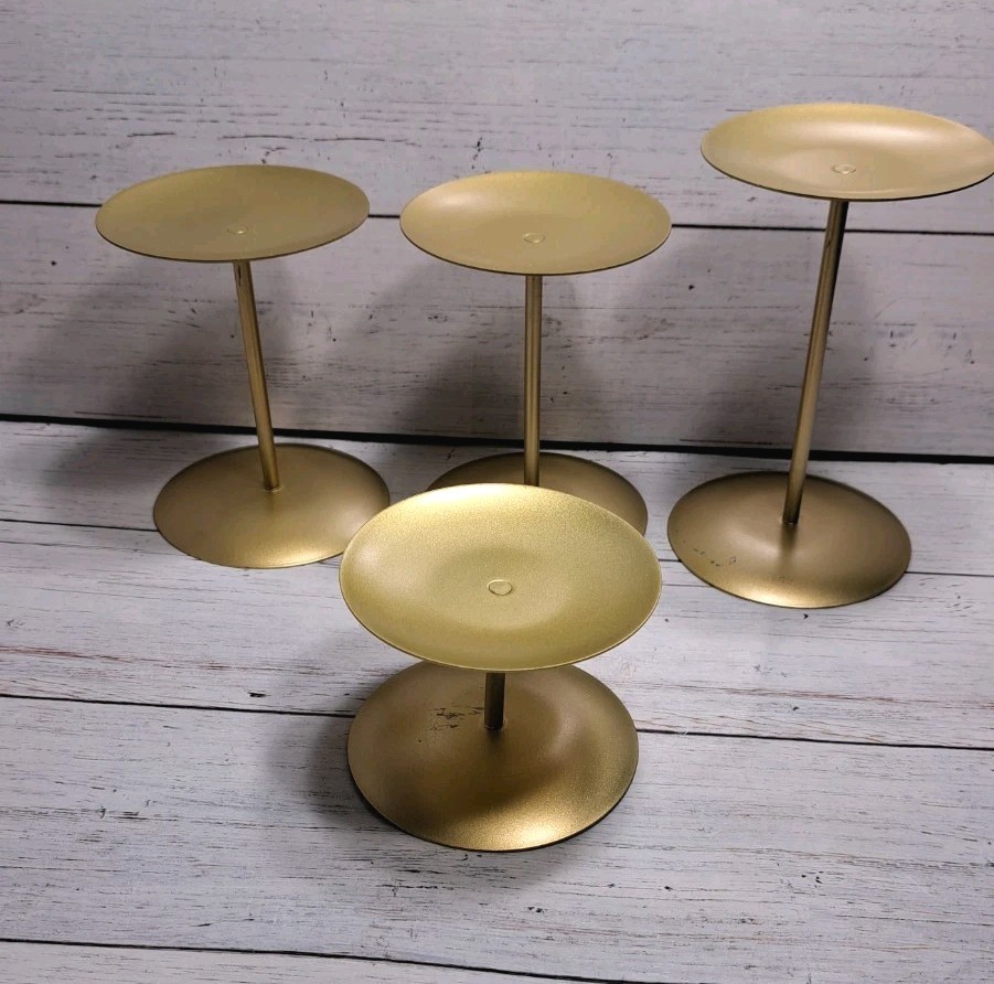 For Pillar Candles Set Of 4 Plate Centerpiece For Table Or...