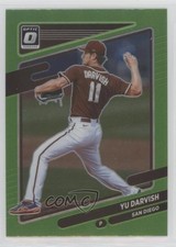 2021 Panini Donruss Optic Lime Green Prizm Yu Darvish #114 0jg3