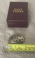 VINTAGE PAST TIMES BOXED STERLING 925 SILVER CELTIC STYLE 1/12 INCH BROOCH 