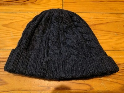 Beanie Mütze Brora dunkelblau Kaschmir Scotland Made sehr guter Zustand