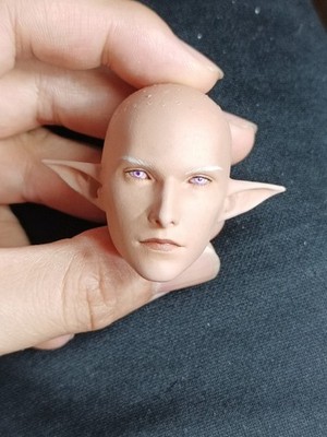 Painted 1/6 Male Elf Ear Head Sculpt Model Fit 12'' Action Figure Body