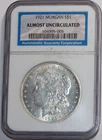 1921-P Morgan Silver Dollar NGC CERTIFIED ALMOST UNCIRCULATED AU