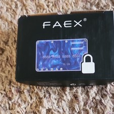 FAEX Slim Fold Card Wallet Marbled Pattern Blue Yellow Black for Men