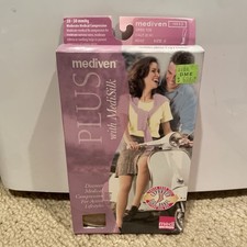 Mediven Plus 10302 Sz II EW Beige Calf Open Toe 20-30 mmHg Compression Stockings