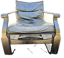 2 POLTRONCINE DESIGN Sessel FRIBYTTEN  NELO PELLE ANNI 70s VINTAGE fauteuil