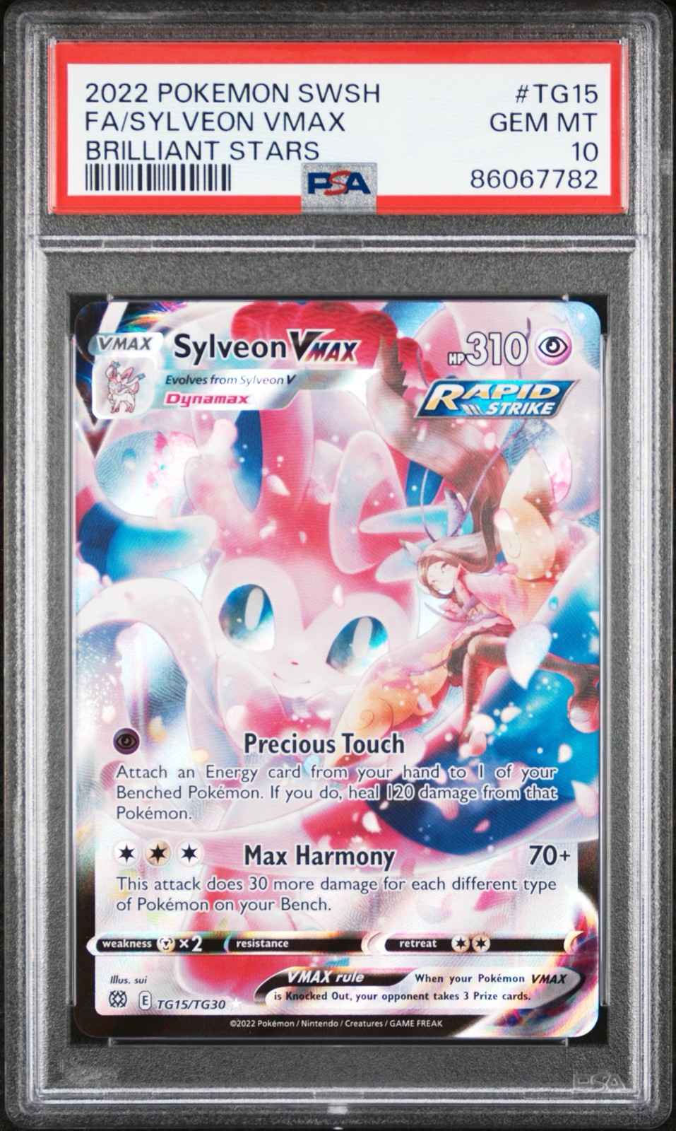 Sylveon VMAX TG15/TG30 Swsh09: Brilliant Stars Trainer Gallery Holo