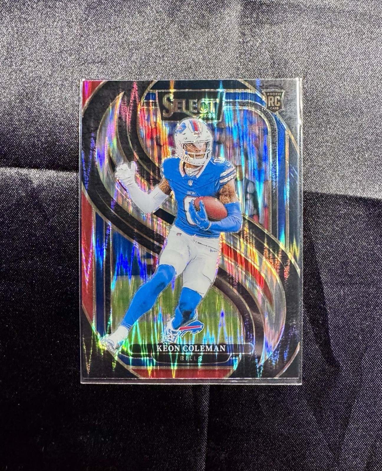 2024 Select - Keon Coleman (RC) - Premier Level - #153 - Black & Red Shock Prizm