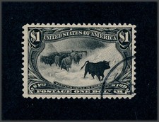 drbobstamps US Scott #292 Used VF Sound $1 Transmississippi Stamp