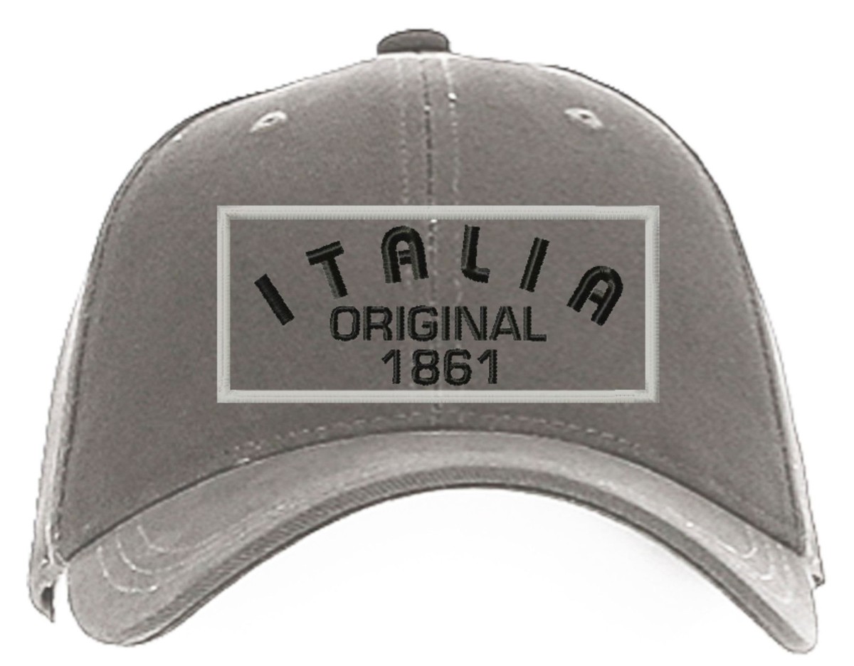 Cappello Baseball Italia 1861 Ricamato Unisex | Scudetto Tricolore In Rilievo, Visiera Curva, 6 Pannelli