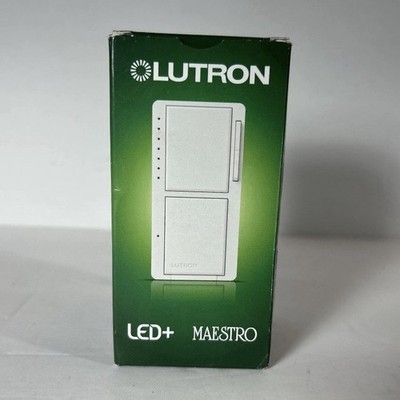 Lutron Maestro LED+ Dual Dimmer Switch Fan/Light MACL-L3S25-WH White 120V