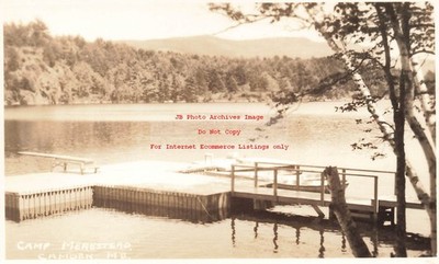 ME, Camden, Maine, RPPC, Camp Merestead, Dock, Photo