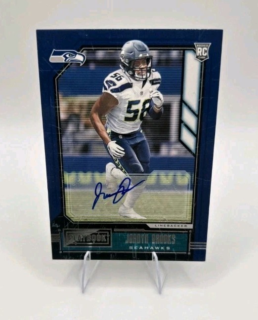 2020 Panini Playbook Jordyn Brooks #151 Rookie Auto RC Seahawks Dolphins 