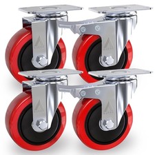 100mm Heavy Duty Industrial Rubber Swivel Castor Wheels – 700KG Trolley Caster