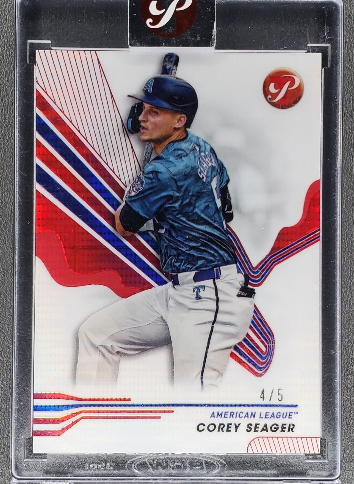 2024 Topps Pristine Corey Seager Pulsar Red Refractor /5 SEALED SUPER CLEAN RARE