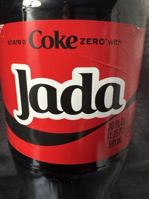 Share a Coke with   Jada   2025 Personalized Gift Coca~Cola Bottle 20oz Zero