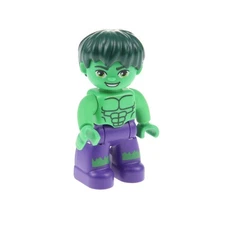 1x Lego Duplo Figure Super Heroes Man Hulk Green Purple 10876 10963 47394pb247