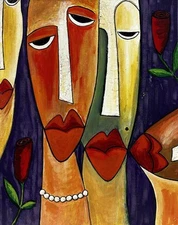 Original Acrylic Painting by Isabella, 2008, The Gurrls (The Girls)