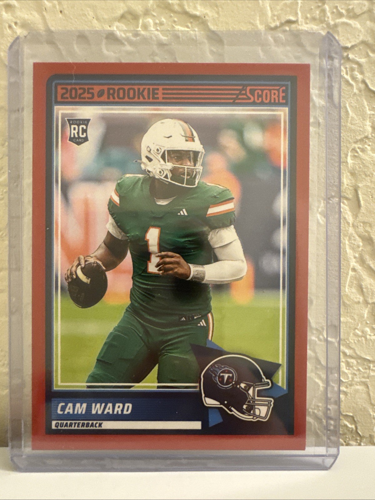 2025 Panini Score Cam Ward Rookies RC Red Parallel Rookie #13 Titans