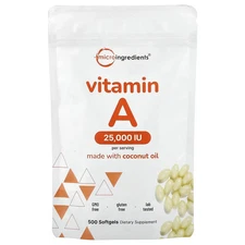 2 X Micro Ingredients, Vitamin A, 25,000 IU, 500 Softgels