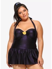 Disney La Sirenita Úrsula Traje de Baño con Falda Corbatas Alrededor del Cuello Acolchado Talla XL