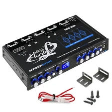 Lanzar 4 Band Parametric Equalizer - Wireless Streaming, Half Din Size, Rotar...