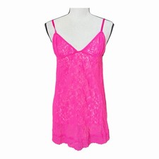 Victoria s Secret Pink Lace Slip Chemise Nightgown Slip Dress VTG Y2K L