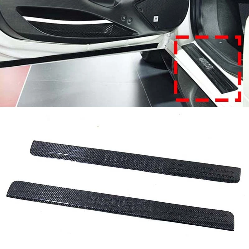 Tira de moldura de umbral de puerta de fibra de carbono real para Ferrari 458 Italia Spider Speciale Foto 2 de 4