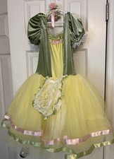 REVOLUTION DANCEWEAR Girls Dance Costume Solo Ballet Tutu Lemon Pear Puff Sleeve