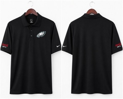 Nike Dri-FIT Philadelphia Eagles Polo Shirt Black Coca-Cola Zero Men s XL NFL