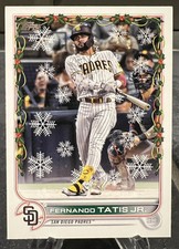 2022 Topps HOLIDAY FERNANDO TATIS JR SP code 819. Lights on sleeve + BASE card