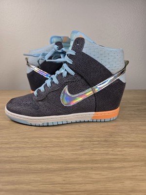 Nike Dunk Sky Premium High Wedge Dark Grey Glacier Ice Women's Shoes Size 9