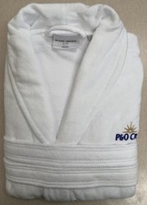 P & O Cruises New Dressing Gown Soft and Fluffy White Cotton & Embroidered Logo