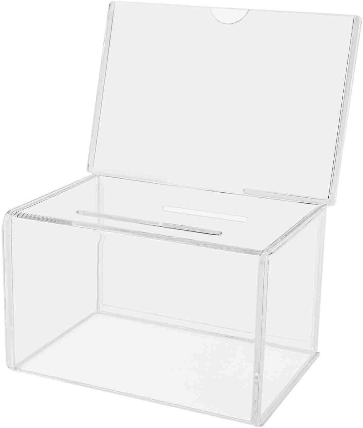 Deflecto Classicimage Suggestion Box Clear - Ideal for Business Cards Raffle C 7990₽