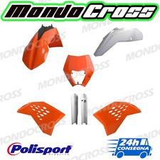 Kit plastiche POLISPORT Arancione Bianco KTM 250 EXC 2008 (08)