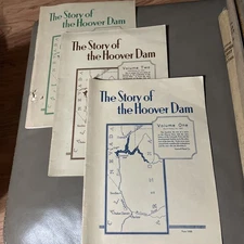 The Story Of Hoover Dam 1934 : 3 Volumes Vintage Ingersoll-Rand Co. Illustrated