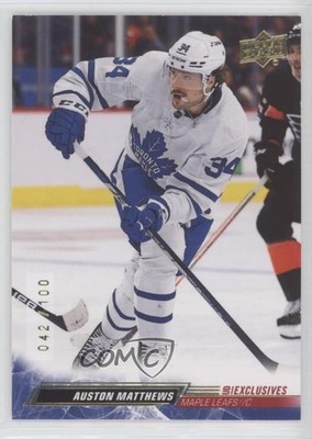 2022-23 Upper Deck Series 2 UD Exclusives 42/100 Auston Matthews #417 2vh