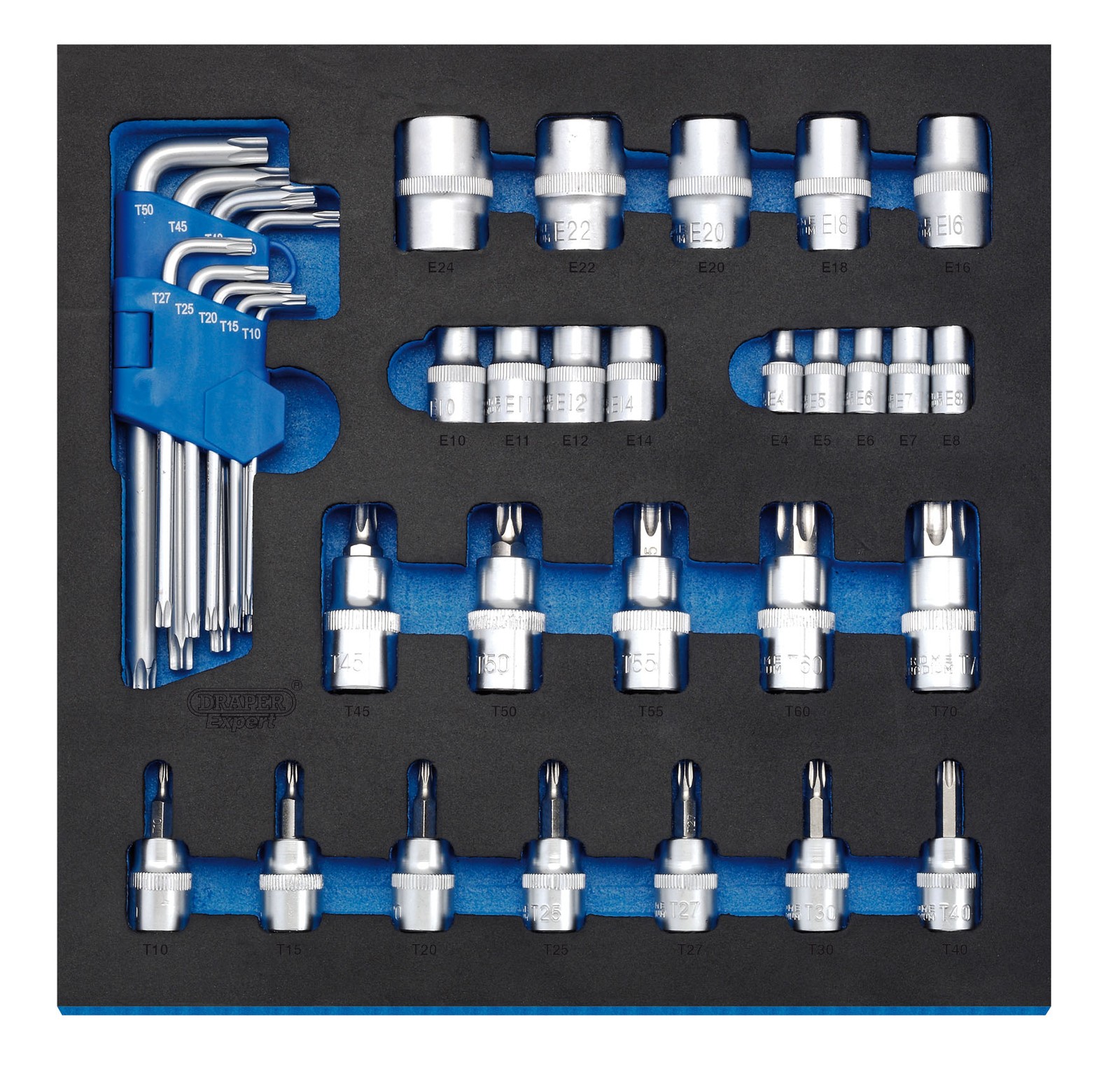 Draper 63512 TX-STAR Screwdriver Insert Bits & Keys in 1/2 Drawer EVA Insert - Image 6